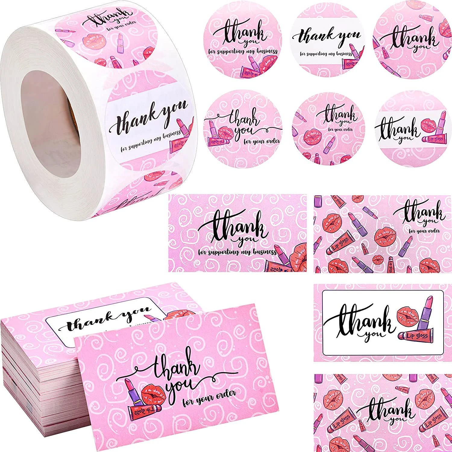 50Pcs 3.5x2inch Cosmetic Red Lips Appreciate Thank You Cards Greeting  Postcard Online Retail Package Inserts Customer Shopping|Cards &  Invitations| - AliExpress