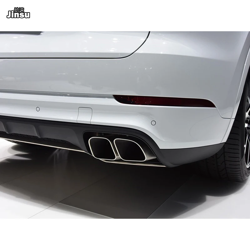 Серебряные наконечники выхлопной трубы для Porsche New Cayenne 959 2018 2019 s turbo GTS глушители