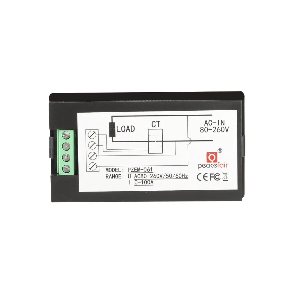 Новое поступление Профессиональный ЖК-дисплей AC 80-260V 0-100A цифровой Напряжение Вольт Панель измерителя тока энергии запас предложение