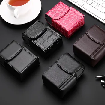 

PU Leather Cigarette Storage Boxes Pocket Tabacco Holder Cigar Smoking Container Pouch for Men's Gift
