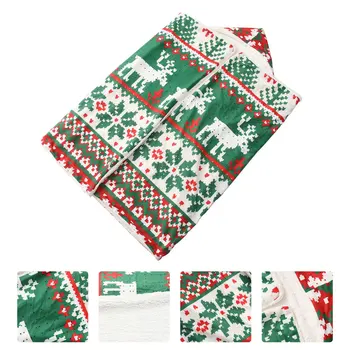 

1Pc Hooded Cloak Comfortable High Quality Colorful Christmas Blanket Hoodie Hooded Blanket Throw Blanket for Sofa Winter Home