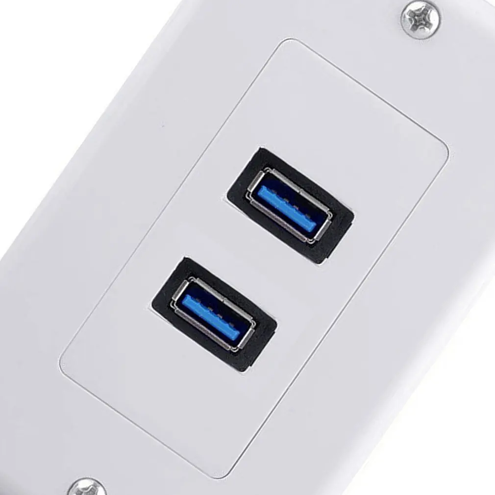 Двойной Usb 3,0 Keystone настенная пластина зарядное устройство розетка крепление Лицевая панель Крышка свинцовая настенная панель Full Hd 1080 ТВ кабельная панель