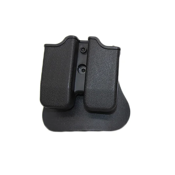 Black Тактический Двойной подсумок для IMI Glock 17 19 22 31 страйкбол пистолет клип мешок модуль комбинированный ремень петля весло Охота - Цвет: Black