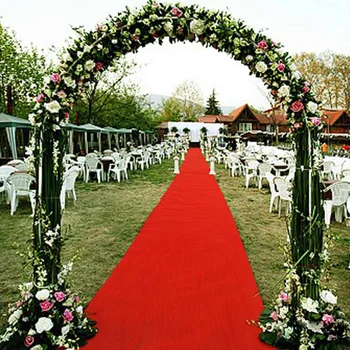 

Red Aisle Runners Wedding Accessories Red Aisle Runner Carpet Rugs for Step Repeat Display, Ceremony Parties and Events Indoor