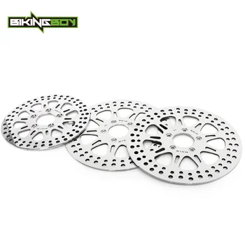 

BIKINGBOY Front Rear Brake Discs Disks Rotors For Harley Sportster XL1200C Custom 14-18 XL1200X Forty Eight 14-18 XL1200T 14-17