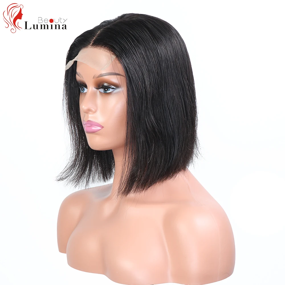 Perucas de Cabelo Fechamento do Laço Parte do Laço Peruca de Cabelo Bob em Linha Reta Humano Peruca Curto Perucas l Cor Natural 100% Remy Cabelo Bob 53 Computers & Electronics