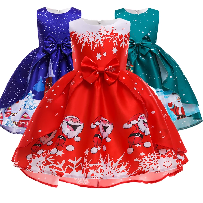 white christmas dresses Girls Blue Christmas Dress in Velvet – Strawberry Jam Kids main image 1