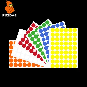 

Colored Dot Label Sticker Write Self-sticking A4 Printer Paper Round Laser Ink Jet Cosmetic Digital Blank Classification Mark