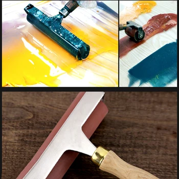 

5/10/15cm Printing Ink Artists Tool Paint Tool Sets Heavy Duty Hard Rubber Roller Professional Hard Rubber Brayer Roller