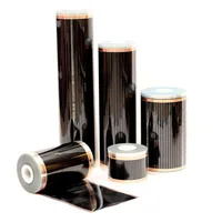 Film électrothermique en cristal de carbone graphène 400W/M2, chauffage au sol, chauffage mural sûr, économie d'énergie, température constante 1