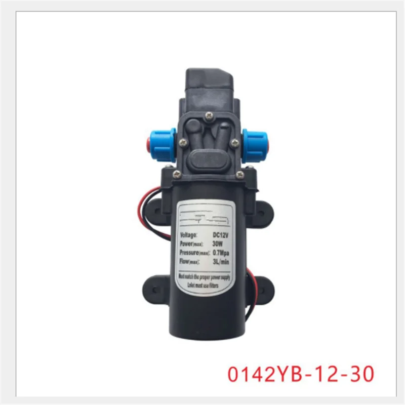 0142YB-12-30 Горячая Высокое качество Быстрая DC 12V DC 24V 30W 3L/Min 0.7Mpa водяной мембранный самовсасывающий насос высокого давления - Напряжение: 0142YB-12-30