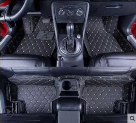 Высококачественные автомобильные кожаные коврики подходит для Volkswagen Beetle 2009 2010 2011 2012 2013 - Название цвета: Черный