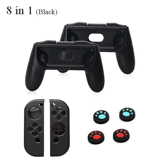 8 in 1 ДЖОЙСТИК джойстика для nintendo Switch с держателем, новинка, 2 шт., ручка для nintendo Switch, джойстик, аксессуары - Цвет: 8 in 1