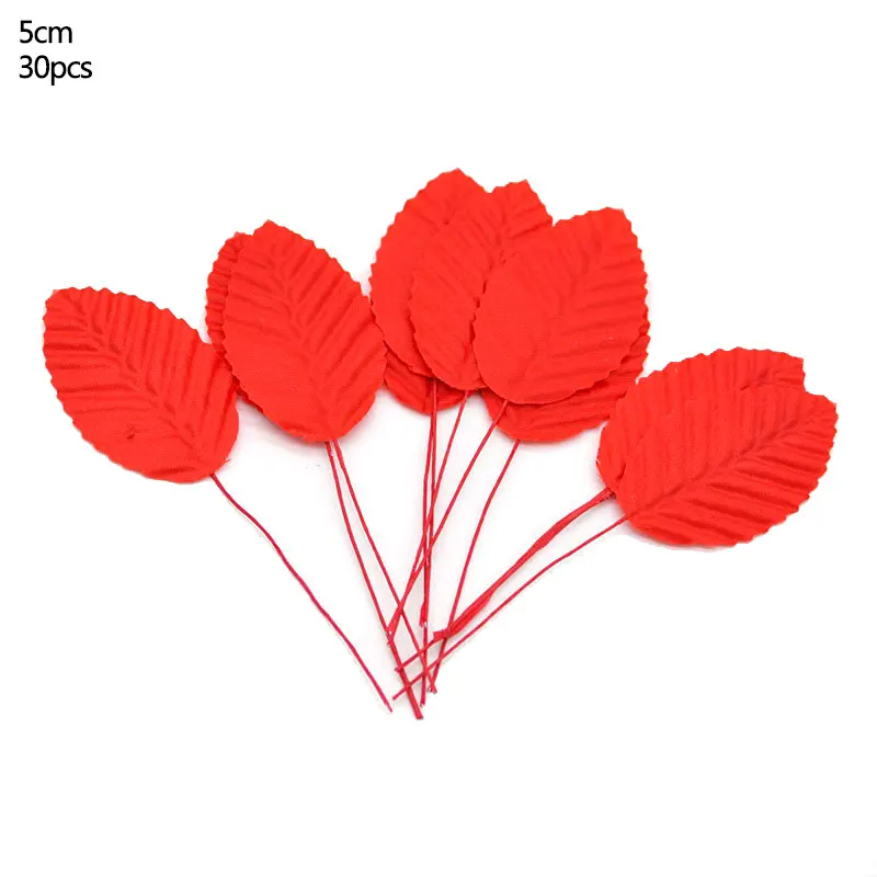 F16-30pcs red Красный цветок тычинки Фрукты Вишня ягоды DIY украшения торта подарок венок Ремесло принадлежности поддельные цветы Рождество Свадьба Декор - Цвет: F16-30pcs red