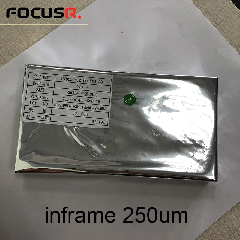 Inframe 250um 6,1/6,4 OCA оптическая Прозрачная Клейкая клейкая пленка для samsung S10 G973 S10+ G975 сенсорная стеклянная пленка для объектива