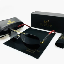 MUSELIFE Мужские Винтажные алюминиевые поляризованные солнцезащитные очки, классические брендовые солнцезащитные очки, очки с покрытием, очки для вождения для мужчин/женщин