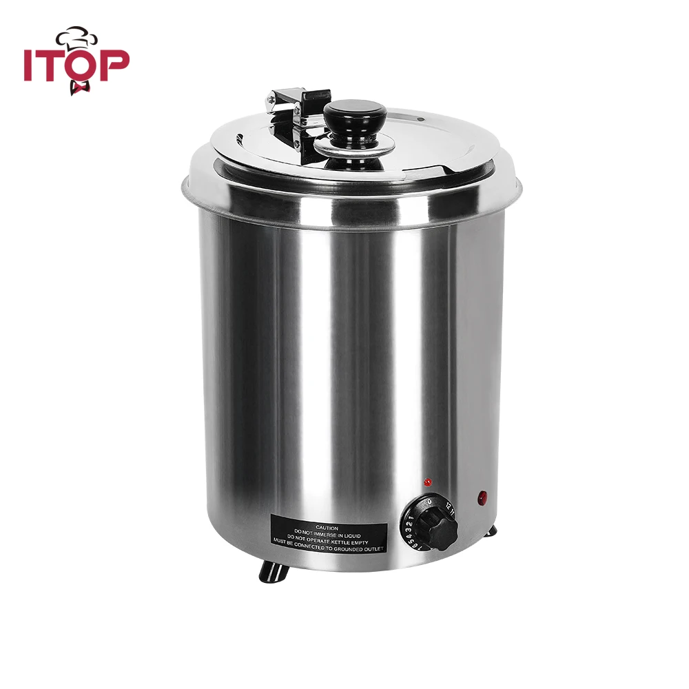ITOP Electric 5 7L Soup Ketter Wet Heat Food Warmer Commercial Black 
