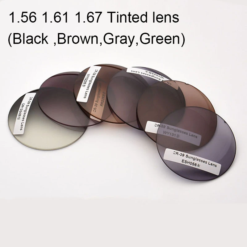 1.56 1.61 1.67 Prescription Tinted Lens Myopia reading Sunglasses Lens