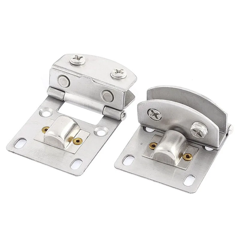 

Stainless Steel Door Hinge 5-8mm Glass Clamp Clip Silver Tone 2pcs