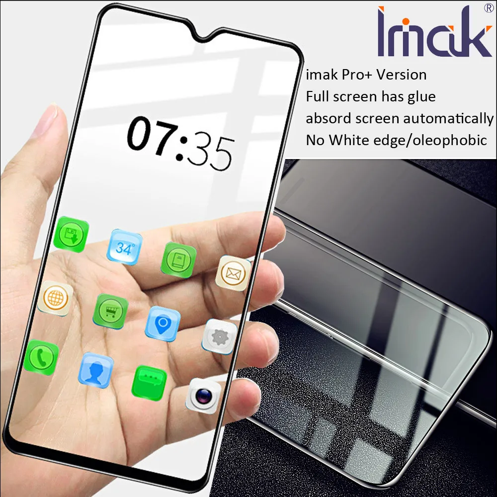 imak Pro+ Full Screen panel Glue Tempered Glass For Oneplus 7T oleophobic