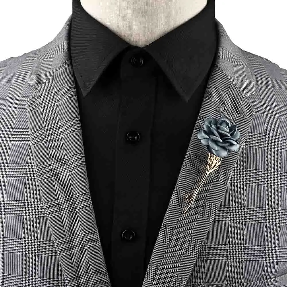 Broches à Fleur D'orchidée En Soie - Lot De 2 - Pour Costume Homme Ou Robe Femme - Événements Formels