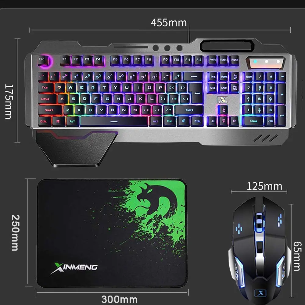 Mambasnake-conjunto de Teclado e Mouse Recarregável sem Fio Grande Capacidade Arco-íris Retroiluminado pc Portátil Ps4 Ps5 Xbox K680 3800mah - Imagem 2
