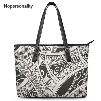 

Nopersonality Polynesian Style Design Shoulder Bag for Women Fashion Luxury Female Tote Bag PU Leather Ladies Crossbody Bag