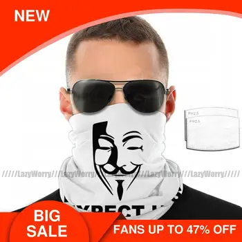 

Anonymous Mouth Face Mask Anonymous Facial Mask Funny for Adult Polyester with 2 Filters Mask