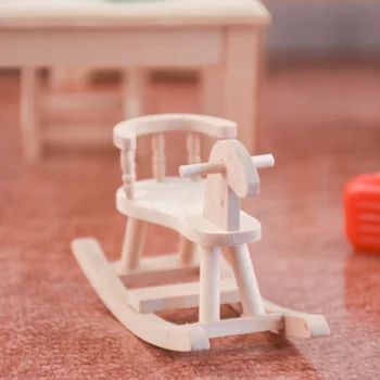 

Solid Wood Crafts, Mini Furniture Model, Miniature Wooden Horse Props Decoration