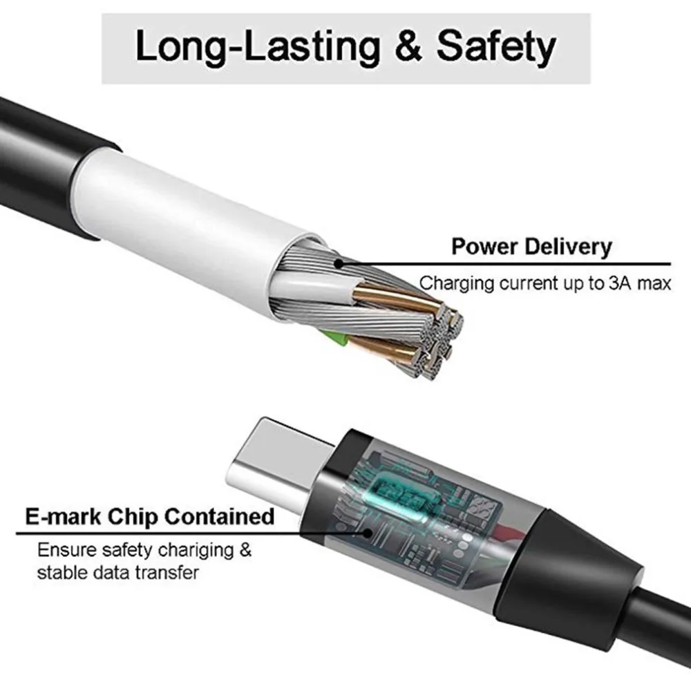 Usb 3,1 type C кабель-удлинитель для мужчин и женщин 3,3 фута Быстрая зарядка и аудио/видео передача данных для Macbook Pro