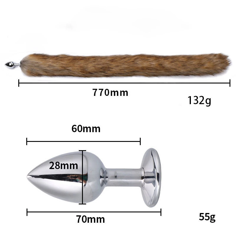 Анальная пробка Modun для косплея настраиваемая клизма биде хвост лисы