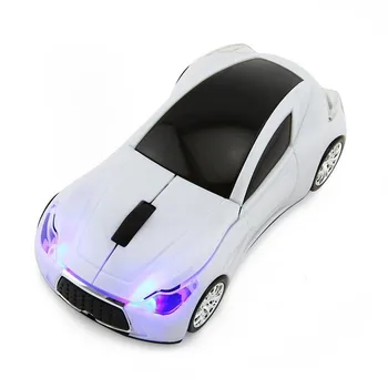 

10pcs/lot white Computer Mouse Sports Car gaming Wireless Mouse Cool Optica