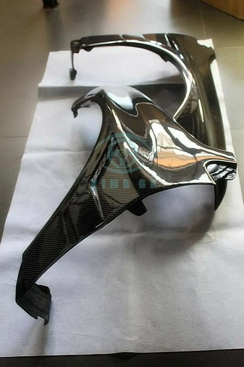 Модификация автомобиля аксессуары авто подходит для Mitsubishi Lancer EVO 7 8 9 2001-2007 углеродное волокно+ 10 мм переднее крыло