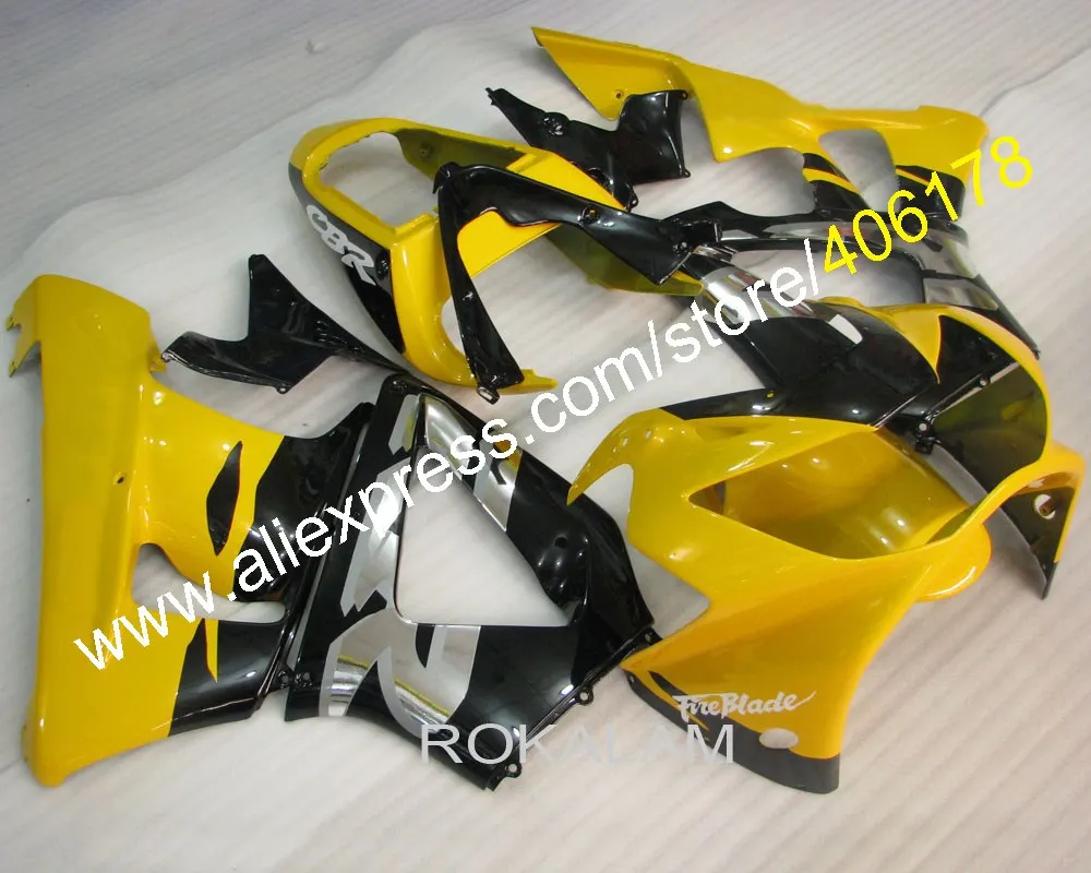 

For Honda CBR900RR 2000 2001 929 CBR 900RR 00 01 CBR-900RR Yellow Black ABS Fairing Motorcycle Body Kit (Injection Molding)