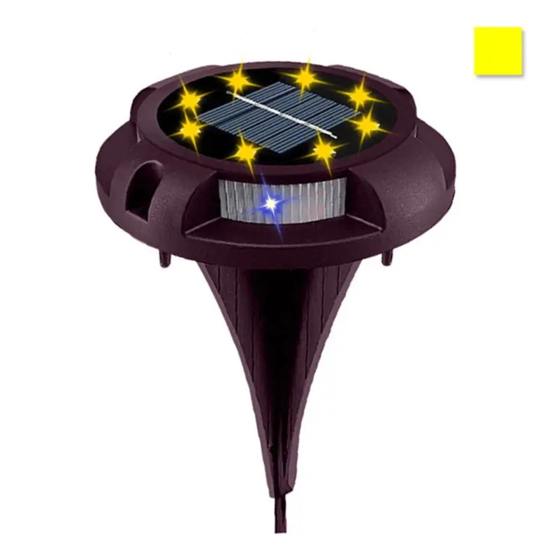 

4pcs/set Solar Powered 8 LED Lawn Light Waterproof Outdoor Buried Light for Yard