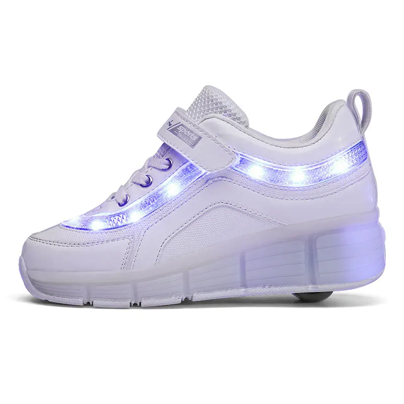 ULKNN Дети Малыш светильник Светодиодные колёса скейт USB обувь модные детские кроссовки дети бренд светильник обувь A911