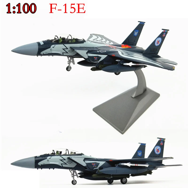 

1:100 U.S. Air Force F-15E Two-Seat Supersonic All-Weather Fighter Model alloy Die-casting Collection Model