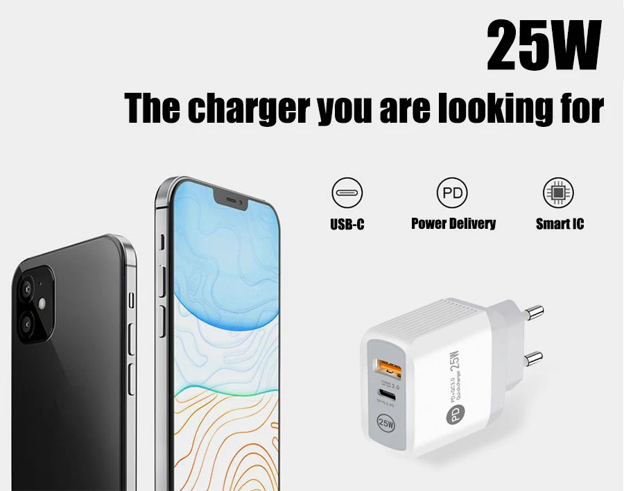 mobile phone chargers 25w Pd Usb C Charger For Iphone 13 Pro Max 12 11 Xs Xr Mini Fast Chargeur Type C Qc 3.0 Quick Charging Cable Phone Accessories 65 watt usb c charger