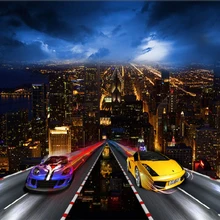 Прямая на заказ 3D обои крутой спортивный автомобиль роскошный автомобиль клубный клуб современный настенный фон фото обои 3D