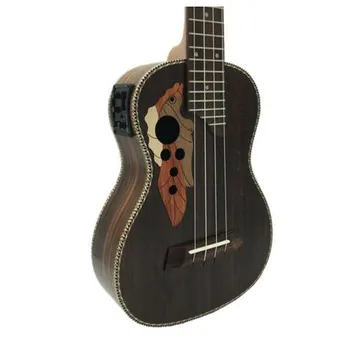 

23 Inch Electronic Soundtrack Bass Ukulele Grape Sound Hole 4 String Hawaiian Guitar Rosewood Ukulele Electric Guitar