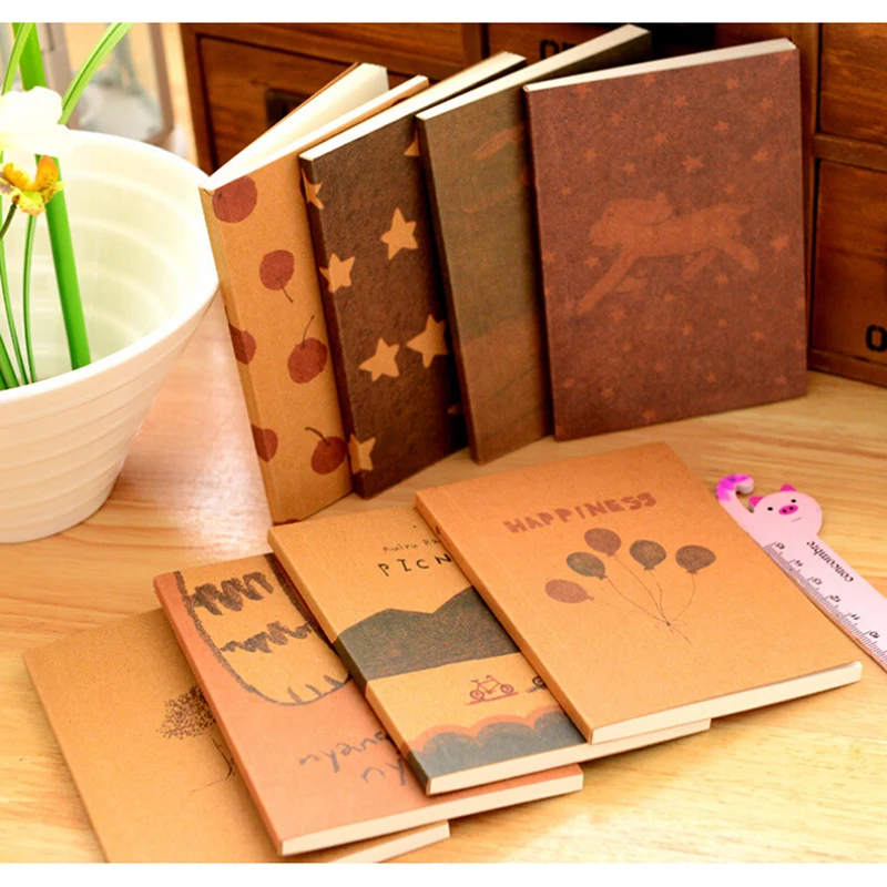 Дневник ручной работы в стиле ретро, записная книжка, записная книжка, бумажный блокнот, пустой карманный дневник