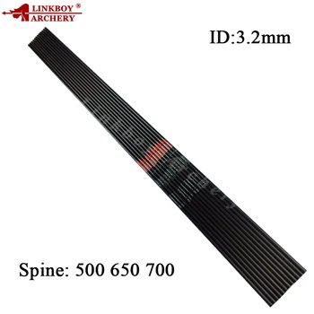 

Linkboy Archery Pure Carbon Arrows Shaft 6/12Pcs ID3.2mm 32'' Spine500 650 700 for Recurve Bow Archery Hunting and Shooting