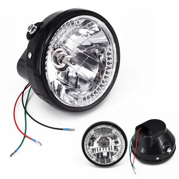 

7 Inch H4 Amber Motorcycle Headlight Lamp LED Turn Signal Indicators For Harley