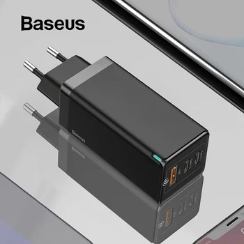 Baseus 65W GaN Fast Charger with Quick Charge 4.0 3.0 AFC SCP USB PD Charger For iPhone 11 Pro Macbook Pro Xiaomi Samsung Huawei
