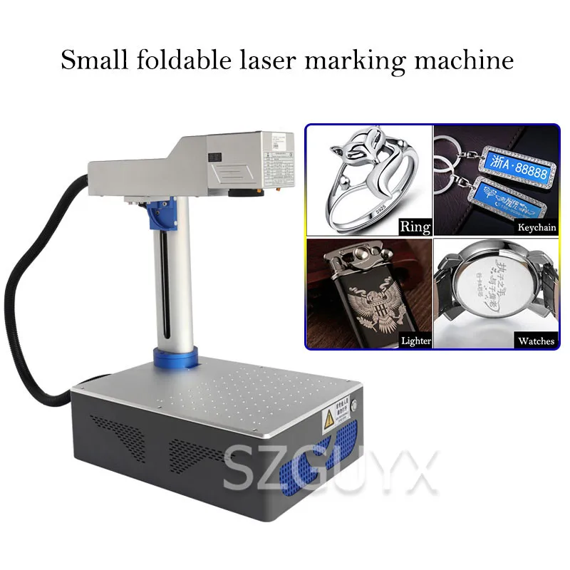  Hot Mini Mini Foldable fiber laser marking machine Portable Metal laser Laser Engraving Machine