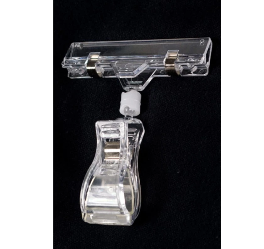4-inch Clip-on Clear Acrylic Price Clip Sign Holder for 1-in Edges Holds 0.25&quot Cardstock | Дом и сад