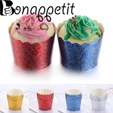 50 шт./упак. Бумага торт чехол с вкладышем Обертка Рождественский выпечки чашки десерт лоток DIY Кухня инструменты для украшения торта для вечеринки