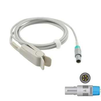 

Goldway 5 Pins Pulse SpO2 Sensor Adult Finger Clip for Mindray, Anke, Biolight, 3 Meters Cable