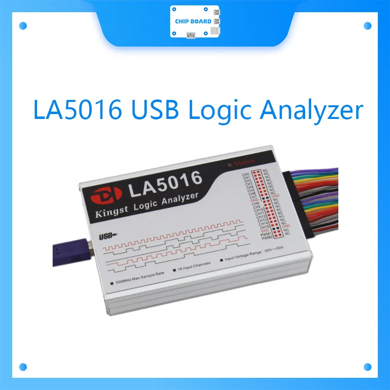 Kingst LA5016 USB Logic Analyzer 500M max sample rate,16Channels,10B