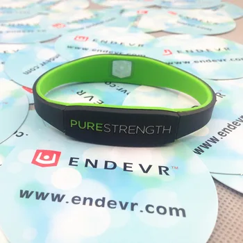 

3pcs New arrival purestereth power bangle energy silicone wristband endevr negative ion balance bracelet